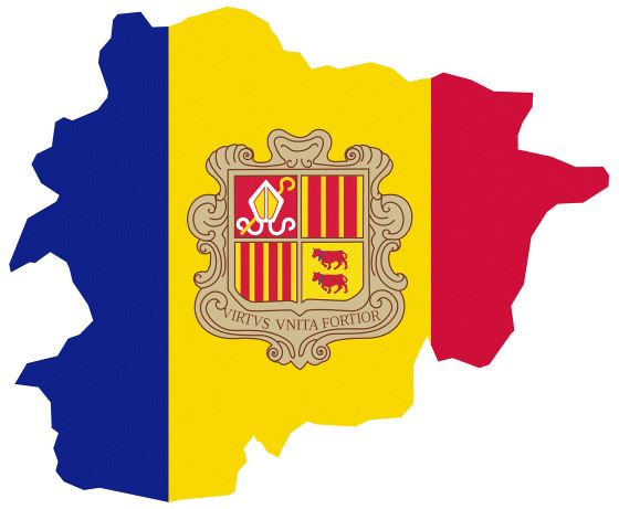 Flag map of Andorra