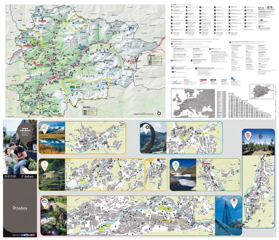 Large scale tourist map of Andorra