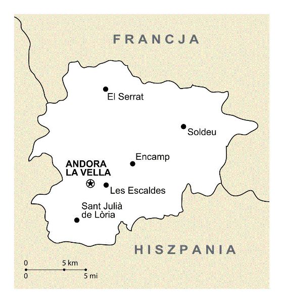 Political map of Andorra
