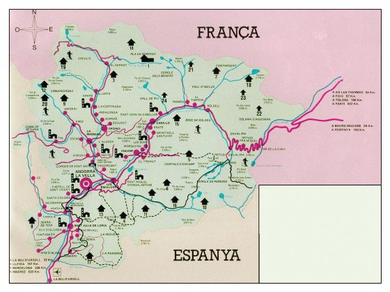 Tourist map of Andorra