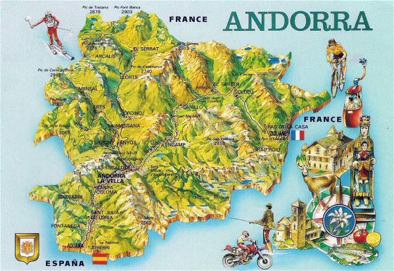 Tourist map of Andorra