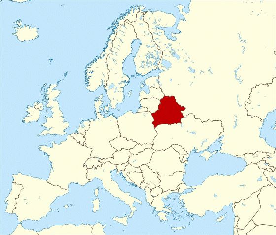 Location map of Belarus