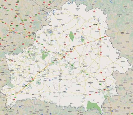 Road map of Belarus