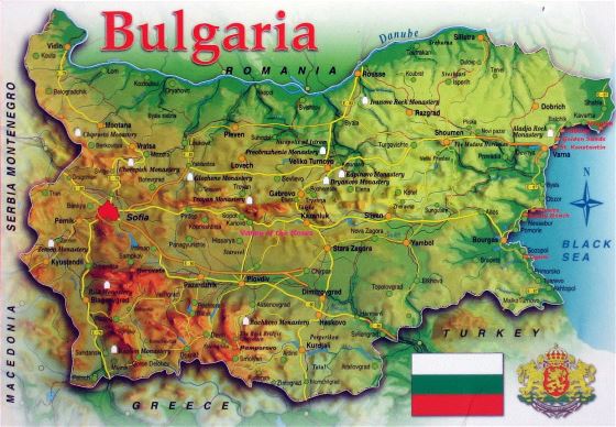 Map of Bulgaria