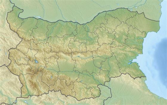 Relief map of Bulgaria