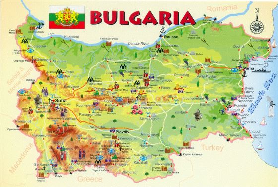 Tourist map of Bulgaria