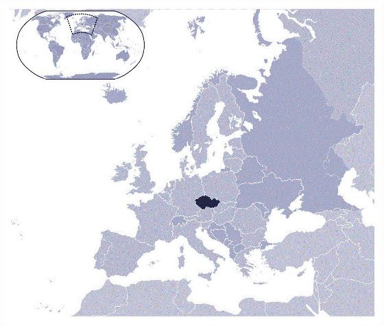 Location map of Czech Republic in the World