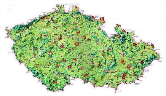 Travel map of Czech Republic