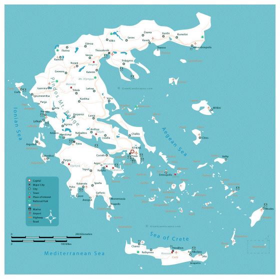 Map of Greece