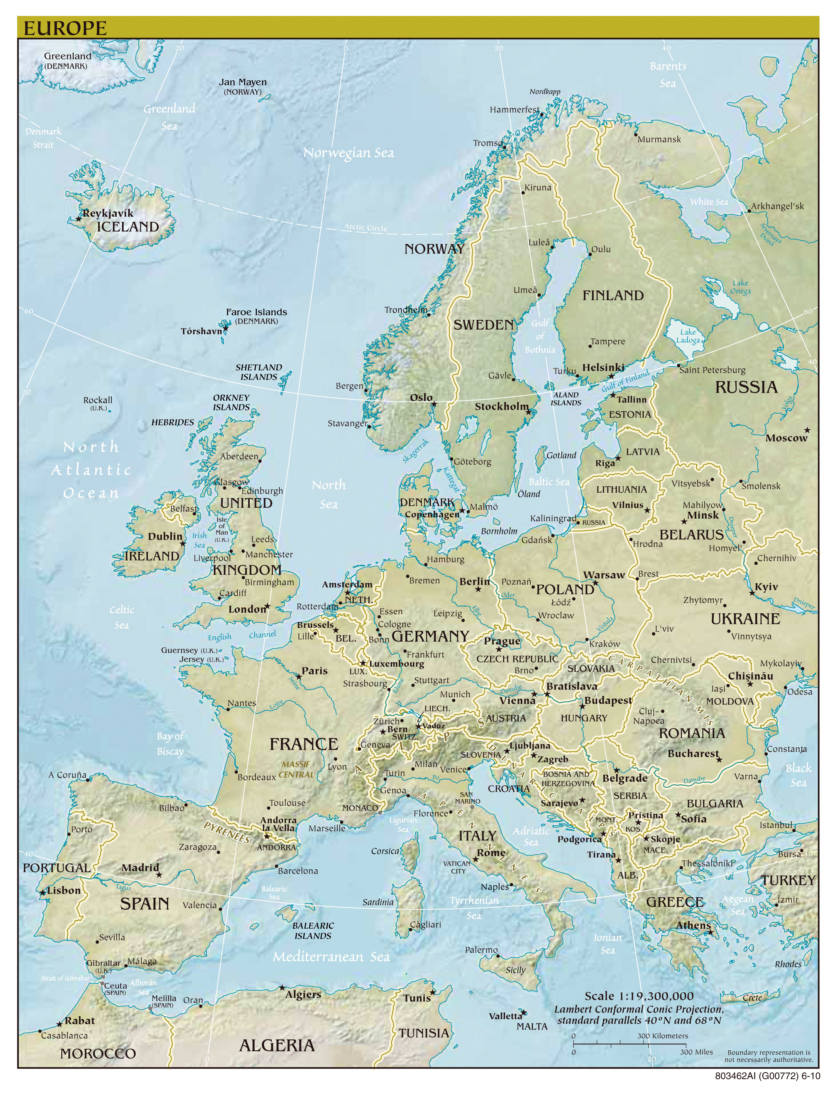 Large detailed political map of Europe - 2010 | Europe | Mapslex ...
