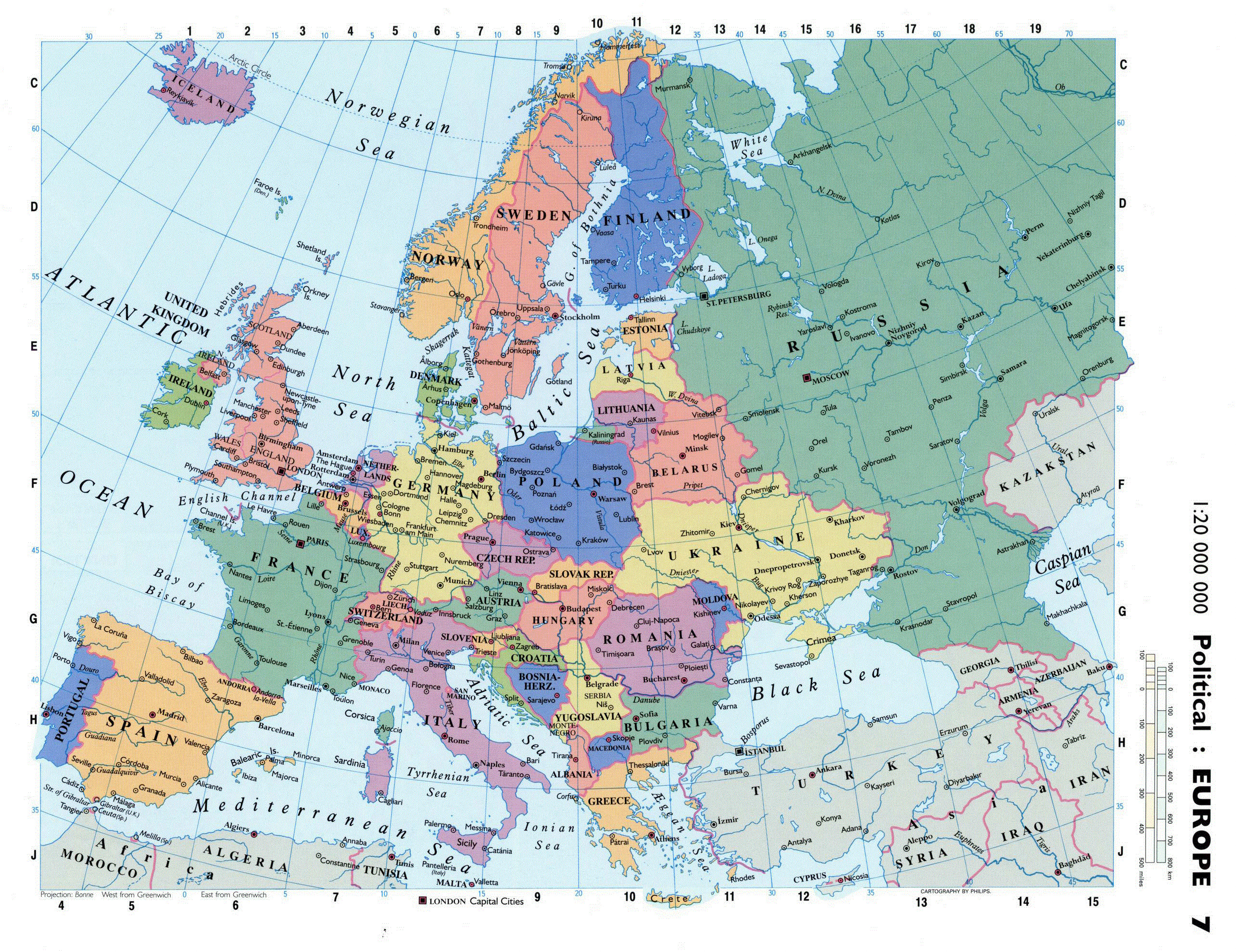 Large Political Map Of Europe Europe Mapslex World Maps