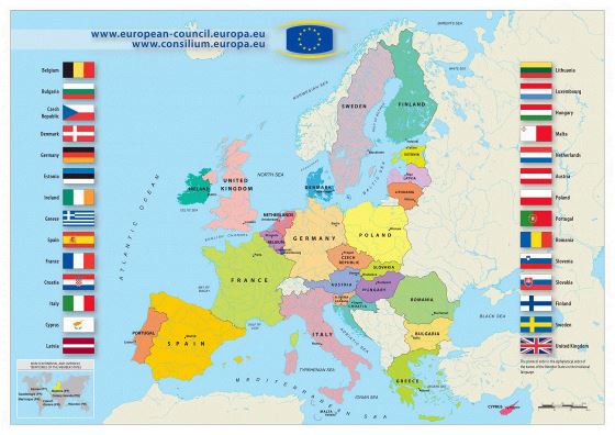 Map of European Union - 2013