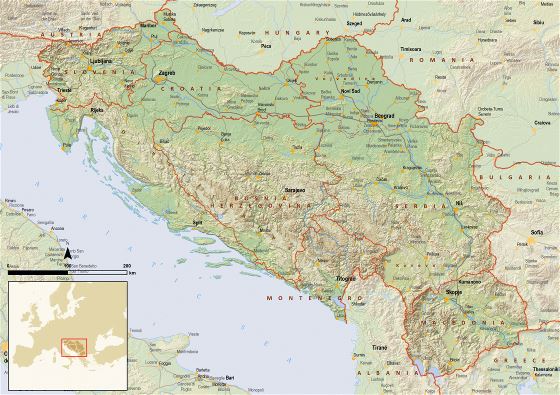 Large detailed political map of Yugoslavia | Yugoslavia | Europe ...